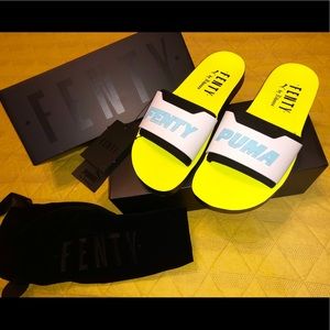Brand New Neon Fenty Puma Slides